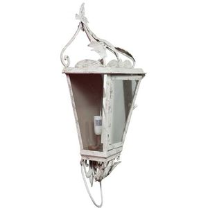 Biscottini Industriële geëlektrificeerde hanglamp L28,5xPR16,5xH61,5 - Moderne kroonluchter - kroonluchter van ijzer in antiek wit