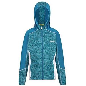 Regatta Dissolver III Fleecetrui met gebreid effect, voor junior, met capuchon en binnendelen, rekbaar, fleece, uniseks, voor kinderen, Freshwater Blue/Dark Methyl, FR: 4XL (maat fabrikant: 14 yr)