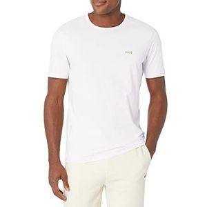 BOSS Heren Modern Fit Basic Single Jersey T-shirt, Witte sneeuw, M
