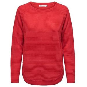 ONLY Onlcaviar L/S KNT Noos Pullover voor dames, flame scarlet, XS