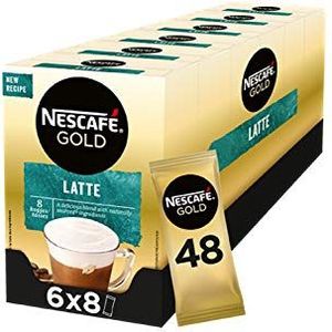 Nescafé Gold Latte Macchiato oploskoffie - 6 doosjes à 8 zakjes