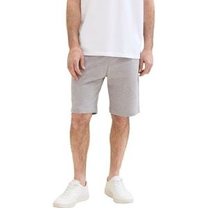 TOM TAILOR Heren bermuda sweatpants shorts, 12035 - Grey Heather Melange, XXL