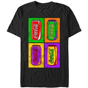Coca-Cola Men's Pop Art Coke Short Sleeve T-Shirt, Black, Large