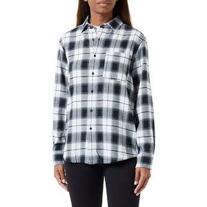 Replay Boyfit geruit hemd voor dames, 030 Boter/Zwart, S