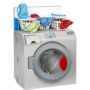 Little Tikes Retro '50s Was-droogcombinatie - Realistisch Speelgoed Wasmachine - Interactieve Speelgoed Wasmachine met 7 Accessoires en Realistische Retrogeluiden - Voor Jongens en Meisjes van 2+