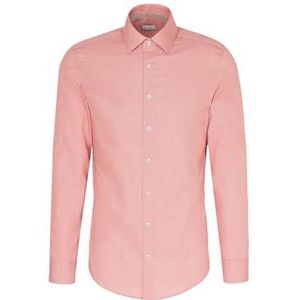 Seidensticker Zakelijk overhemd voor heren, shaped fit, strijkvrij, kent-kraag, lange mouwen, 100% katoen, grijs, 38