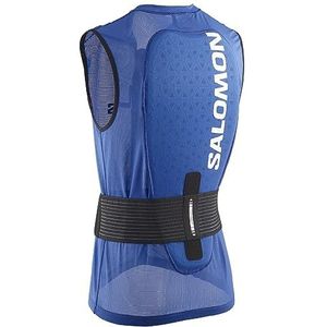 Salomon Flexcell Pro Vest Unisex Rugbescherming Ski Snowboarden MTN, Aanpasbare bescherming, Ademend en Gemakkelijk aan te passen, Blauw, XL