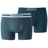 Puma Heren Boxer Shorts Bodywear Placed Logo Set van 2, denim, XL