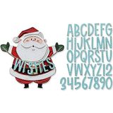 Sizzix Thinlits Die Set 49PK Santa Greetings Colorize by Tim Holtz | 666338 | Metal, Wafer-Thin Cutting Dies for Scrapbooking, Embossing, Journalling