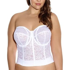 Goddess Grote bustier met beugels, kant, bridal, wit, Wit, 80B