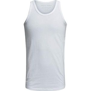 JACK & JONES Heren Basic Tank Top Stretch T-shirt Shirt (XS, wit, XS