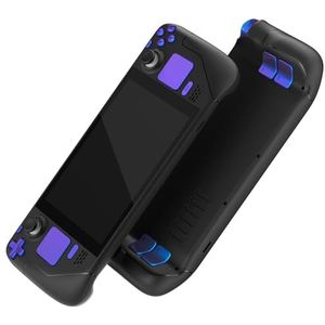 eXtremeRate Knop Buttons Volledig Set Vervanging voor Steam Deck, Aangepast ABXY D-pad Trackpad Bumpers Triggers Knoppen & Schroevendraaier Tools voor Steam Deck Handheld Console (Kameleon Paars Blauw）