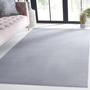 Safavieh Boho tapijt voor woonkamer, eetkamer, slaapkamer - Loft Collection, korte pool, grijs, 82 x 78 cm