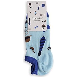 Livoni Gentleman-Low Sokken 6-8, Meerkleurig, M, Meerkleurig, Medium