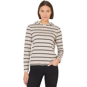 Cecil - Gestreepte Hoodie - Grijs - Dames