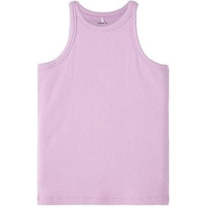 NAME IT Nkfkab Sl Slim Top Noos geribbelde tanktop voor meisjes, Violet Tulle, 116 cm