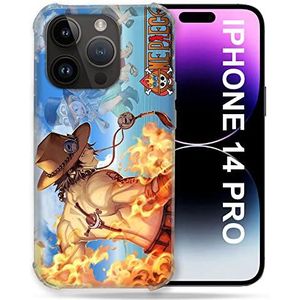 Beschermhoes compatibel met MagSafe voor iPhone 14 Pro (6.1) Manga One Piece Ace Color