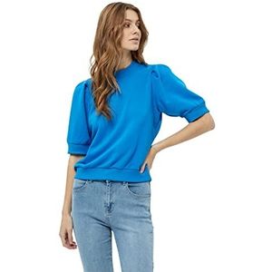 Minus Mika Crew Neck Puff Half Sleeve Zweet | Blauwe Sweatshirts Voor Vrouwen UK | Lente Trui Voor Vrouwen | Maat L