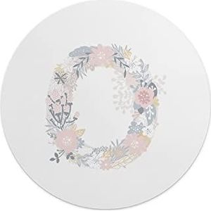 Questo Casa, Ronde digitaal bedrukte muismat, antislip onderkant, voor kantoor en thuis, diameter: 22 cm