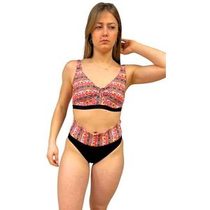 Bikiniset met beugel, geometrische print, Meerkleurig, 36