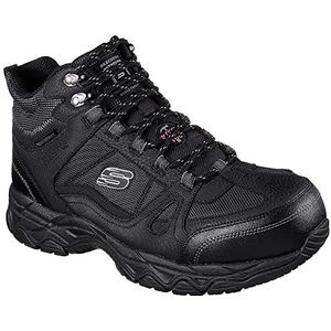 Skechers Ledom Enkellaars voor heren, Zwart leder, 47.5 EU