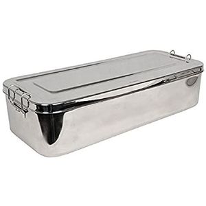 Buraq Surgical 26667 box met greep, roestvrij staal, 50 cm x 20 cm x 10 cm