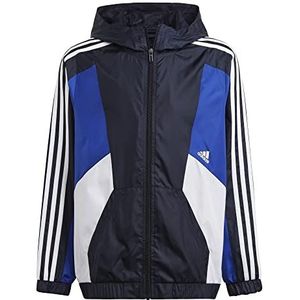 adidas Colorblock Windbreaker, Legend Ink/Semi Lucid Blue/White, 140