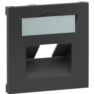 LEGRAND, SEANO afdekking 1x RJ45 voor gegevensdozen van Metz, Telegärtner en Rutenbeck, incl. tekstveld, kleur: antraciet gelakt, 765458