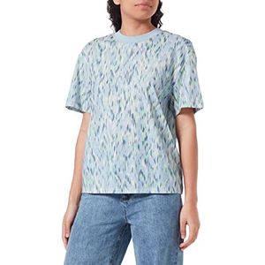 comma T-shirt voor dames, blauw, meerkleurig 50a3, 40