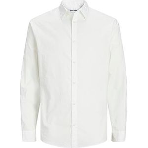 JACK & JONES Heren Jjepaulos Shirt Ls Sn Jeansbroek, whisper white, M