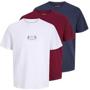 Jack & Jones - JORRETRO - T-shirt - Marine/Rood/Wit - 3 Pack