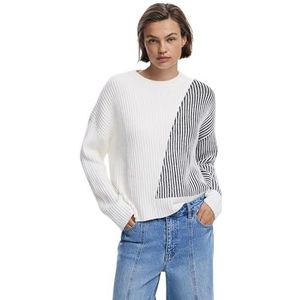 Desigual - Coloured Pattern - Trui - Wit - Lange Mouwen - Ronde Hals