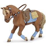 Papo -Handgeschilderde - Figuurtjes -Paarden veulens en pony's -Bruine Dressuur Pony-51544-Verzamelbaar-Voor kinderen - Geschikt voor jongens en meisjes - Vanaf 3 jaar