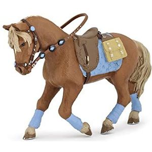 Papo -Handgeschilderde - Figuurtjes -Paarden veulens en pony's -Bruine Dressuur Pony-51544-Verzamelbaar-Voor kinderen - Geschikt voor jongens en meisjes - Vanaf 3 jaar