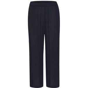 KAFFE - Kaffe Damesbroek - Midnight Marine - Casual - Hoge Taille - Cropped Brede Pijpen
