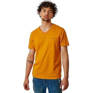 Kaporal, T-shirt, model NETER, heren, mango, M, regular fit, korte mouwen, V-hals, Handvat, M