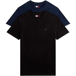 TOMMY JEANS - TJM XSLIM 2PACK JERSEY TEE EXT - T-shirt - Zwart/Dark Night Navy