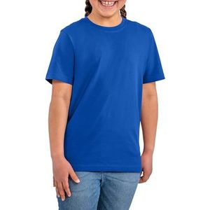HRM Kinder Luxe Ronde Hals T-shirt, Koningsblauw, Maat S-128 I Fair Trade T-shirt Jongens & Meisjes met Ronde Hals, 160 g/m² I Gemaakt van 100% Organisch Katoen