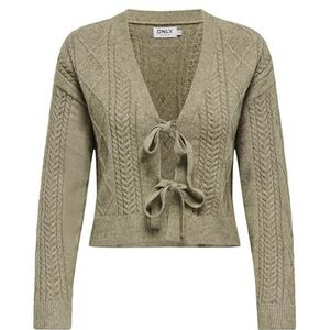 ONLY - Onlfia Ls String - Cardigan - Grijs - Dames