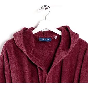 Caleffi Minorca badjas met capuchon, katoen, bordeaux, xxl, 75945