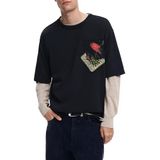 Desigual Shirt  crème / rood / zwart