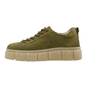 Ca'Shott A/S CASFLORA Lace Shoe Suede Sneakers voor dames, olijf, 36 EU, olijfgroen, 36 EU