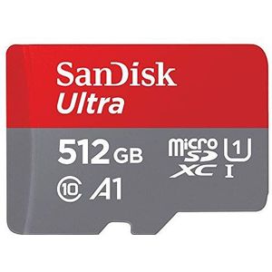 SanDisk 512GB Ultra MicroSDXC Voor Chromebook UHS-I-Kaart + SD-Adapter (Voor Smartphones En Tablets, A1, Class 10, U1, Full HD Video's, Tot 150 MB/s Leessnelheid)