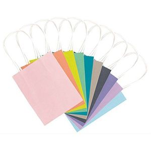 Folia 21219/10 papieren zakken van kraftpapier Trendy kleurrijk gesorteerd 12 x 5,5 x 15 cm Trendy op kleur gesorteerd