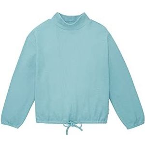 TOM TAILOR Meisjes Oversized sweatshirt met trekkoord voor kinderen 1033946, 30564 - Reef Blue Melange, 128