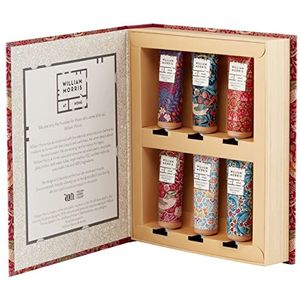William Morris at Home Patchouli & Red Berry Hand Cream Gift Set Collectie | Doordrenkt met Sheaboter & Essentiële Oliën | Reisvriendelijke maten | 6 x 30ml