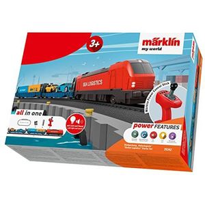 Märklin My World Startpackung Havenlogistiek - elektrische goederentrein H0 (55 cm) in set met 26 railonderdelen - modelspoorweg met afstandsbediening voor kinderen vanaf 3 jaar