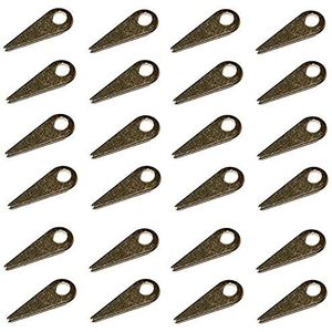 Merriway BH02339 Knop voor het vasthouden van de achterwand in Fotolijst Galvanisch messing, Wit, 20 stuks