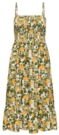 Only - Zelina - Damesjurk - Midi-lengte - Mouwloos - Smockdetail