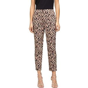 s.Oliver BLACK LABEL damesbroek, Beige Aop, 42W (Regular)